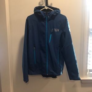 Mountain Hardwear Blue Fleece Lined Hooded Jacket